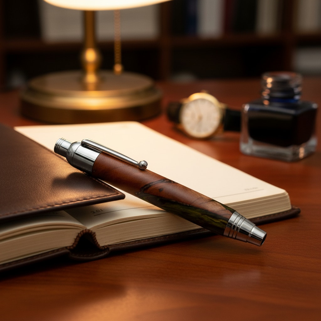 Hand Turned Pencil With Interchangeable Pen Insert, Large 5.6 mm Lead, Sketching Pencil, Handmade High Quality