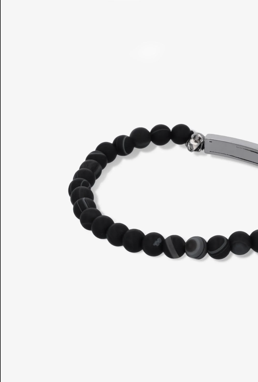 7398 - Alexander McQueen Skull & Bead Stretch Bracelet - New