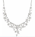 Eliot Danori Rhodium-Plated Cubic Zirconia Flower Statement Necklace - New with Tags