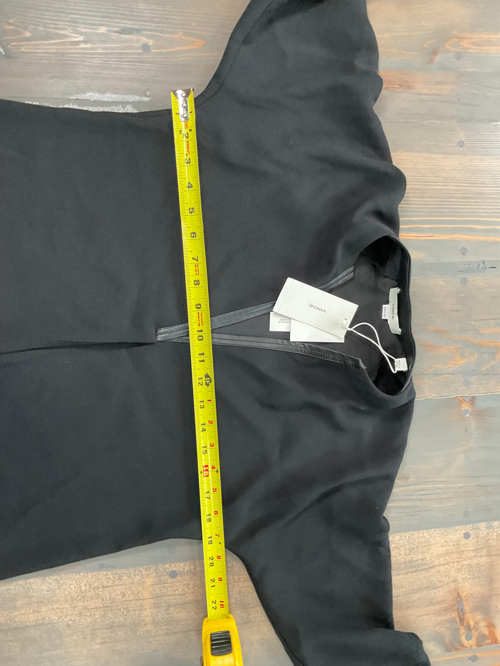 5775 - Vince Leather Trim Dolman Top - Size XXS -NWT - Retail $365