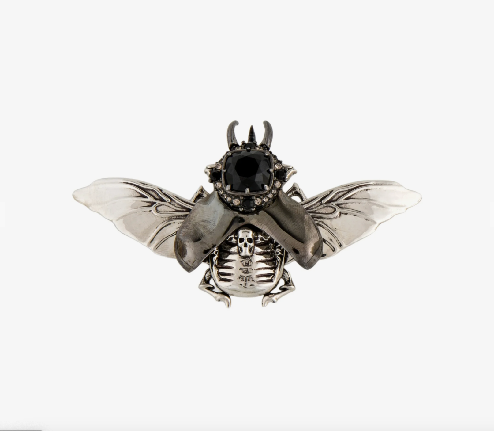 7236 - Alexander McQueen Crystal Oversized Flying Jewel Bug Pin Brooch