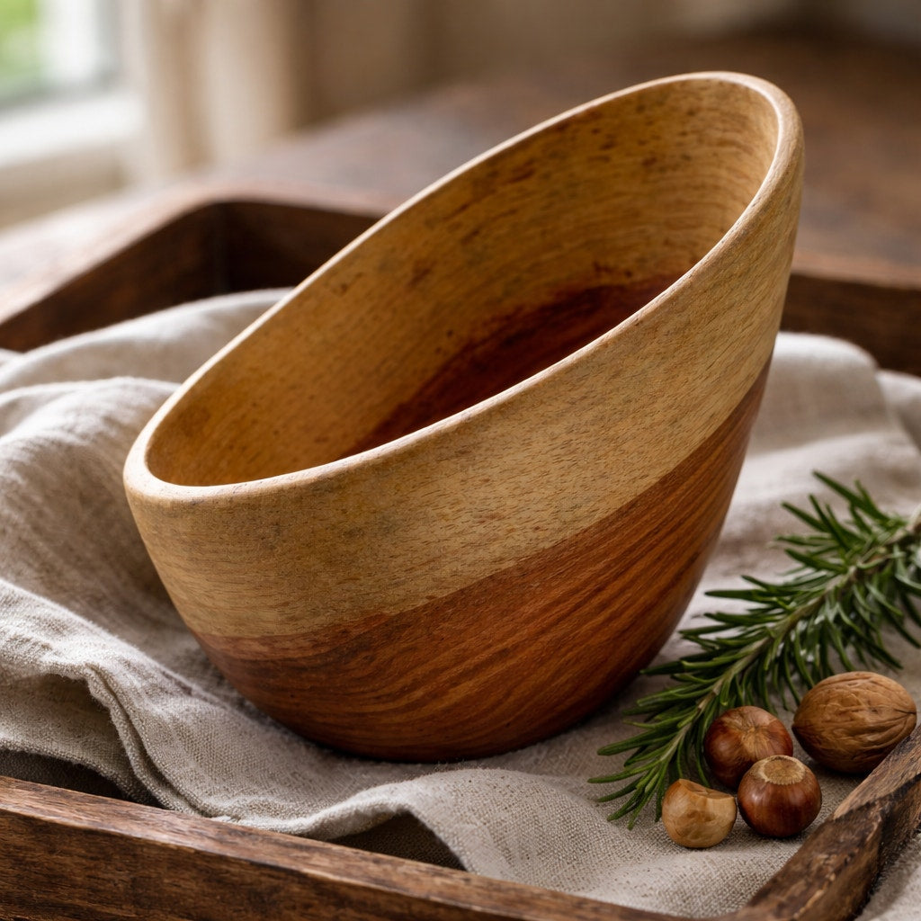 Live Edge Honey Locust Hand Turned Bowl