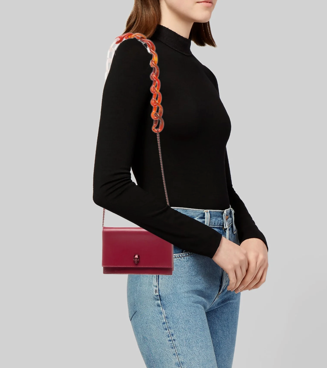 7235 - Alexander McQueen Red Skull Bag