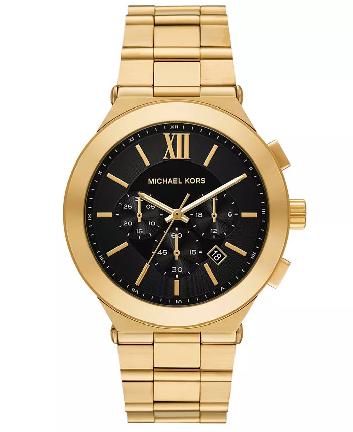 Michael Kors Men's Billie Chronograph Gold-Tone Stainless Steel Watch, 44mm
