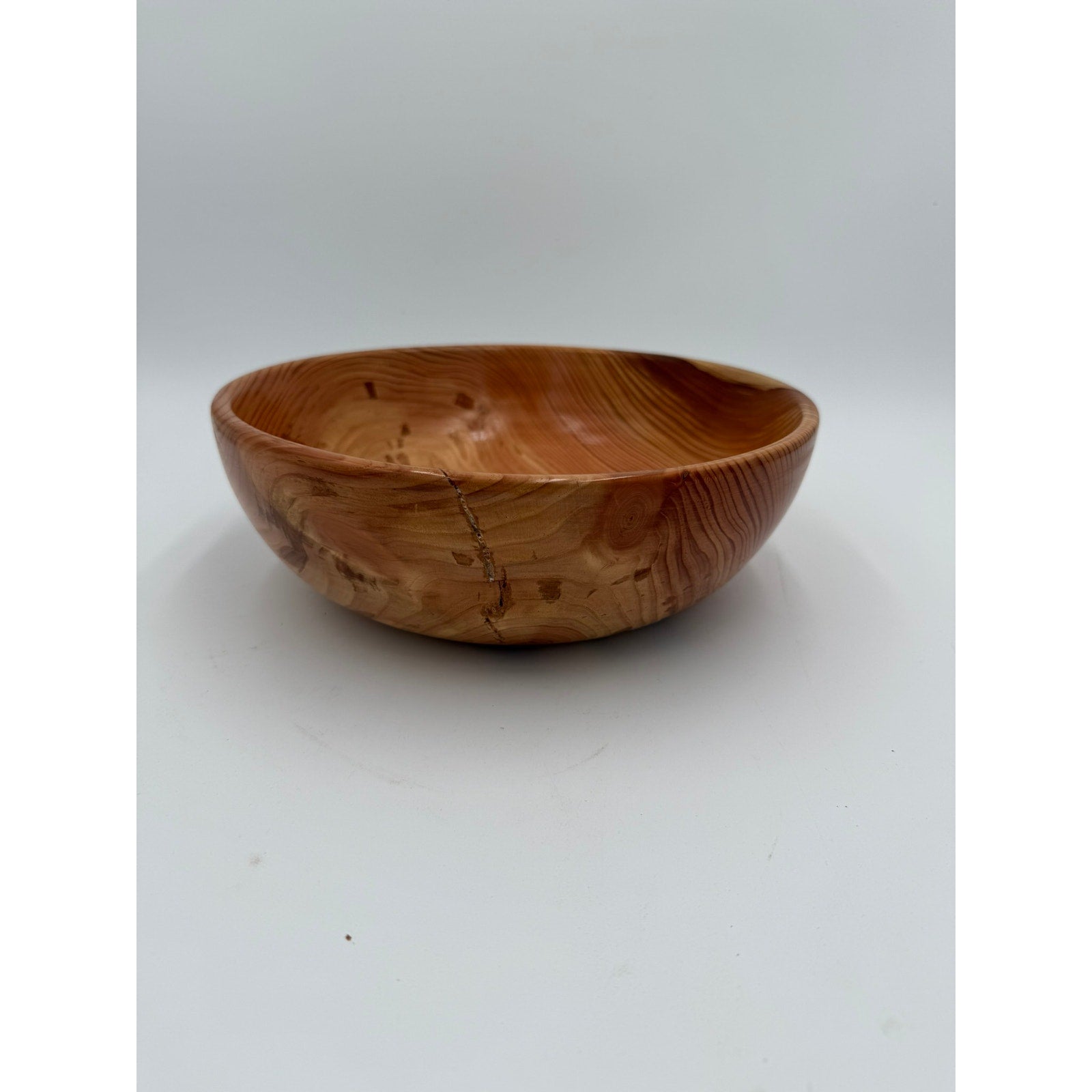 Hand Turned Fir Wood Bowl 11" x 3.75"
