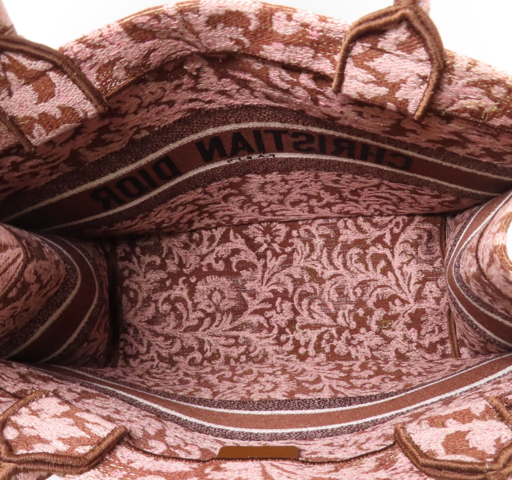 6617 - Christian Dior Small Book Tote Brown/Pink
