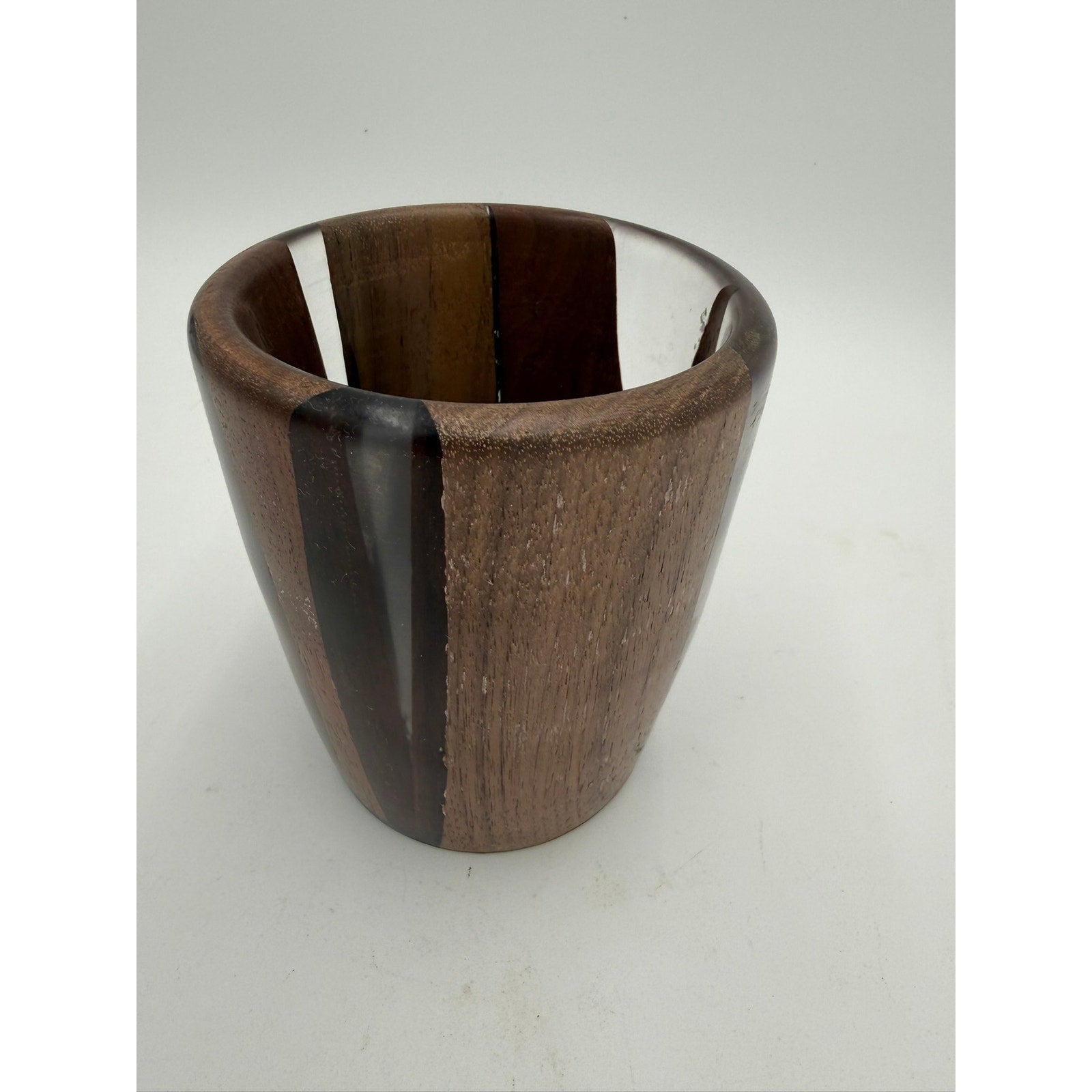 Hand Turned Hardwood and Epoxy Bowl, decorative wood vessel, functional catchall, food safe finish, gift ready