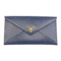 6941 - Prada Envelope Wallet Clutch Blue