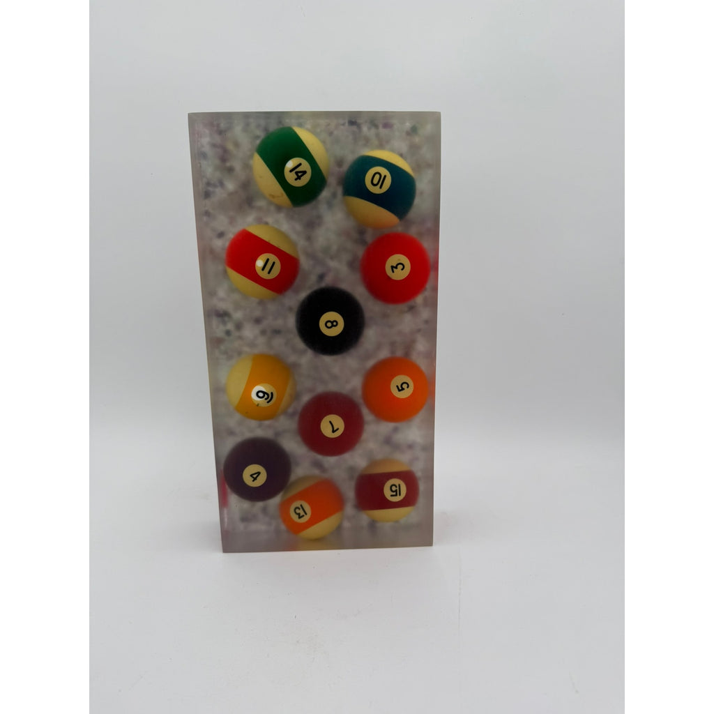 Pool Ball Epoxy Charcuterie Board 13.5x7x2.5, billiards serving tray, resin cheese board, game room decor, unique gift, functional barware