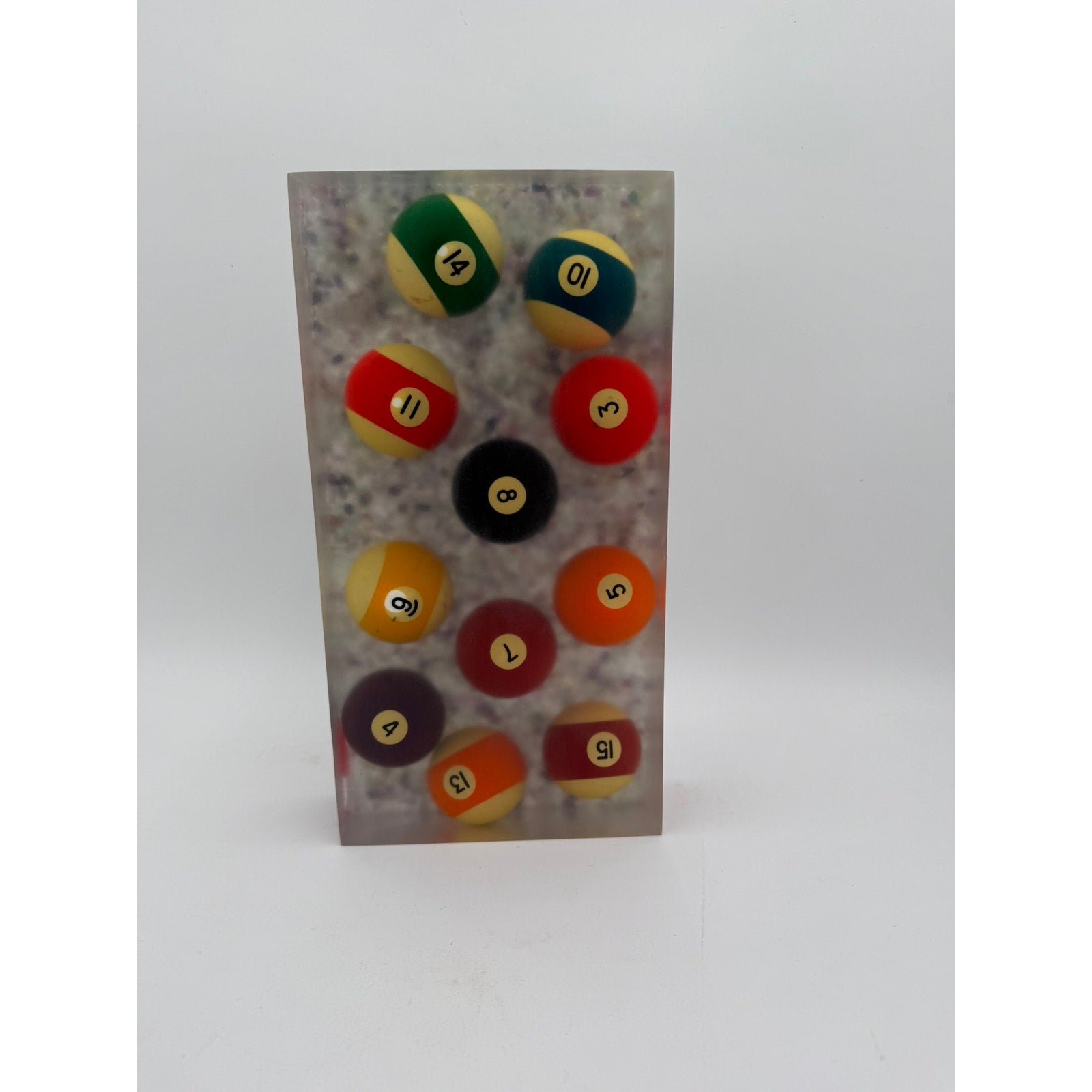 Pool Ball Epoxy Charcuterie Board 13.5x7x2.5, billiards serving tray, resin cheese board, game room decor, unique gift, functional barware