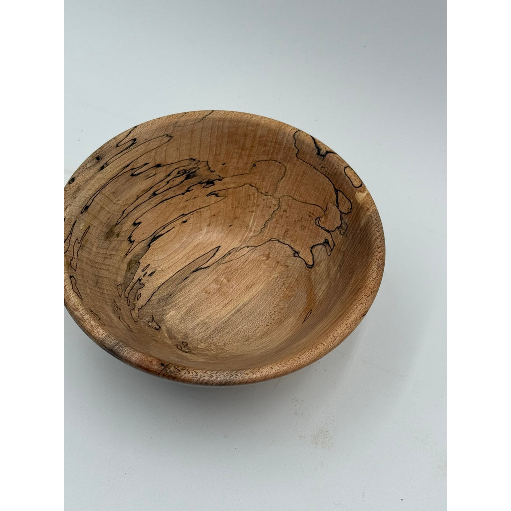 Hand Turned Spalted Maple Wood Bowl 5.25 x 2, food safe finish, decorative small serving dish, handmade home decor