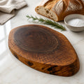 Handcrafted Walnut Live Edge Charcuterie Board, end grain, 14.5 x 9.25 x 1 in, serving platter, cheese board, rustic kitchen decor
