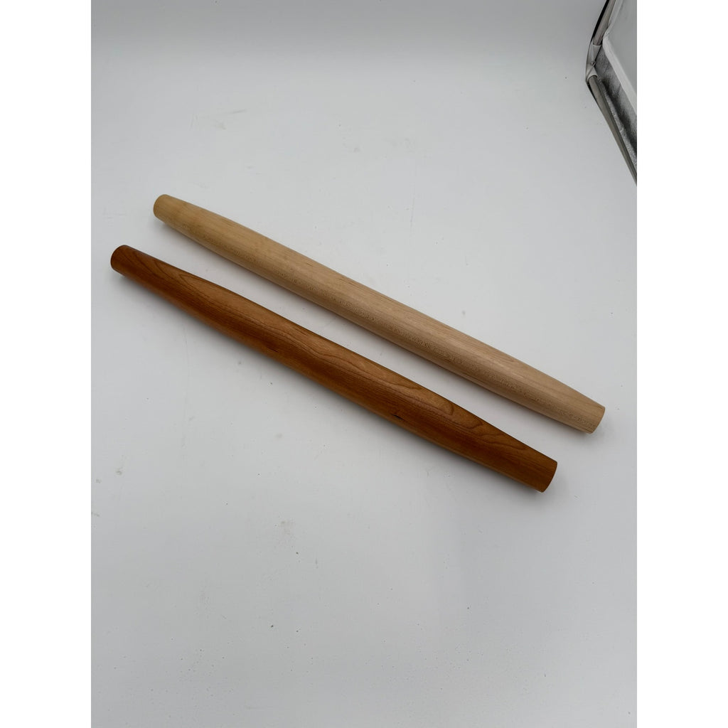 Hand Turned French Rolling Pin for Bakers, 18–20 inch length, tapered ends, smooth finish, quality hardwood, dough and pastry tool