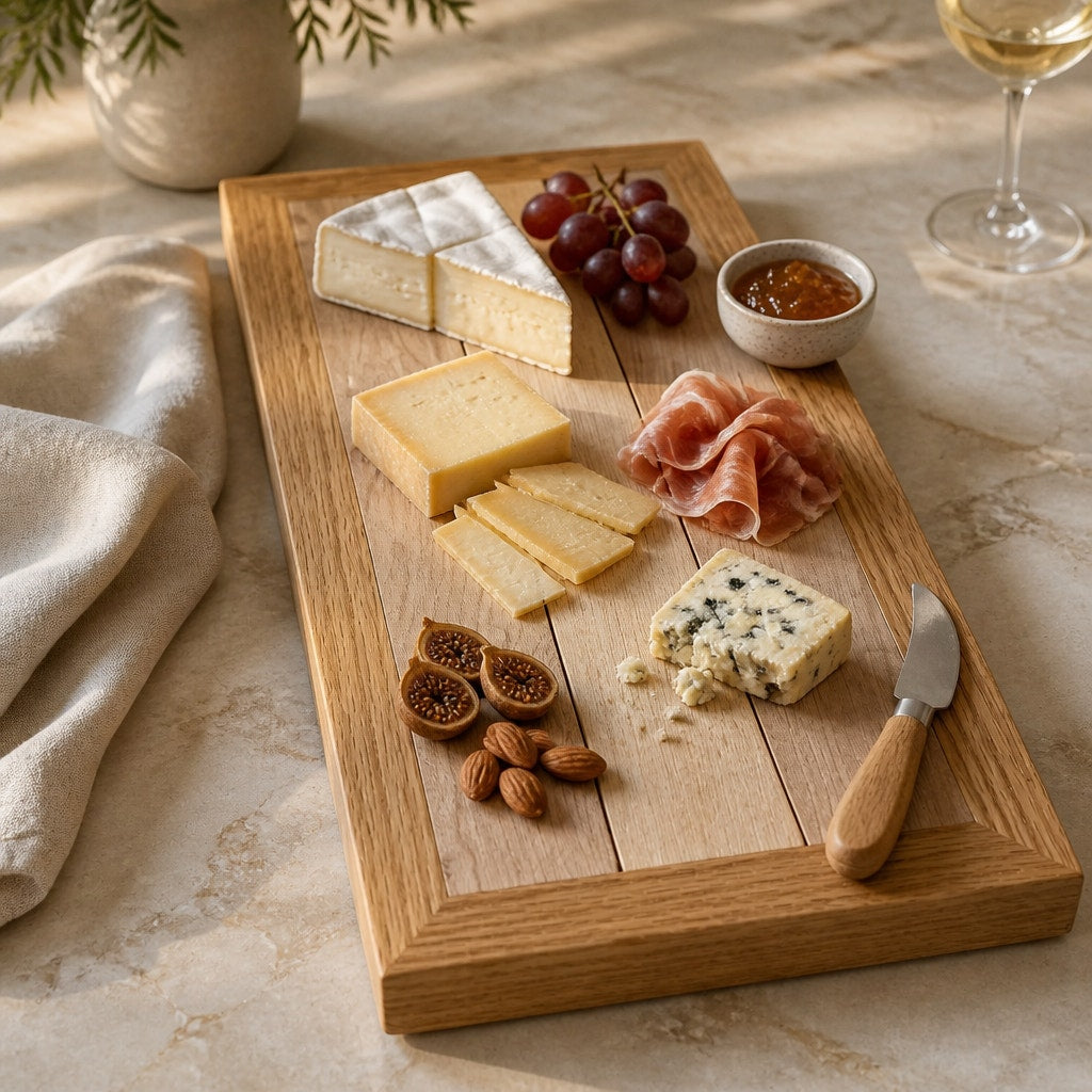 Reclaimed Maple Charcuterie and Cutting Board, Shenandoah Iowa rink wood, hand crafted, 17.5x8.25x1.5