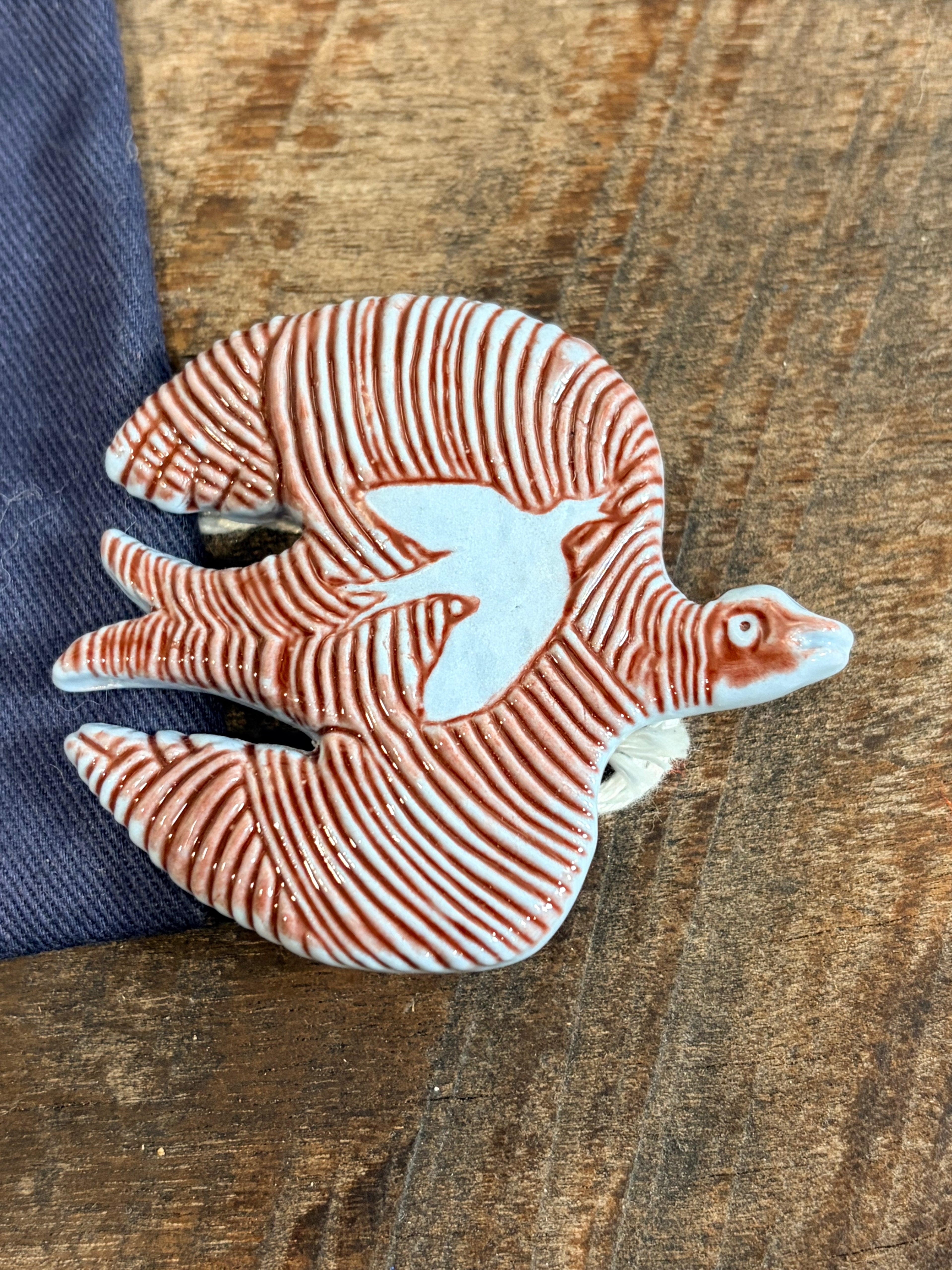 6301 - Dior Ceramic Peace Bird Brooch - NWT