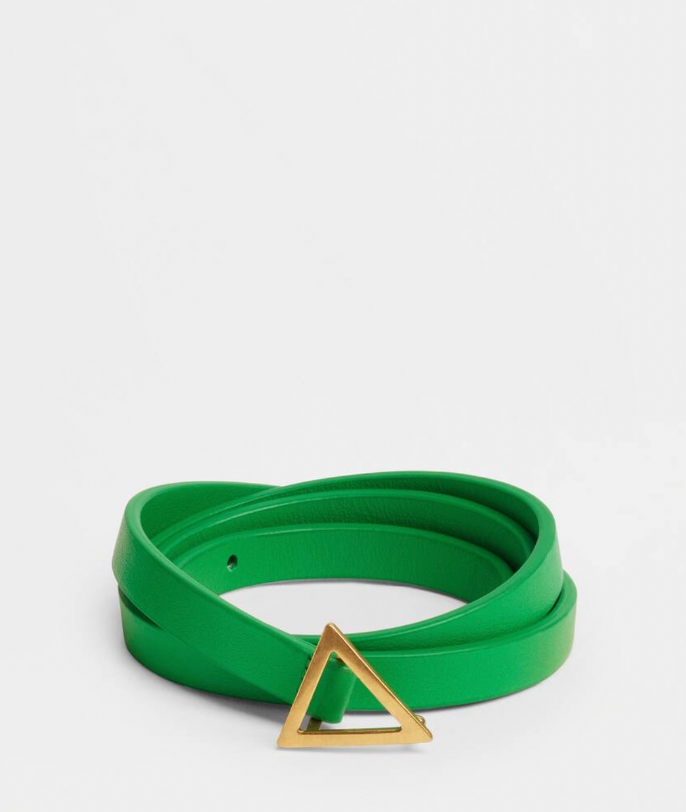 6961 - Bottega Veneta Leather Belt - Parakeet Green - Size 80 - NWT