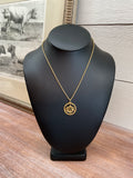 Vintage Dior Medallion Necklace - Antique Gold