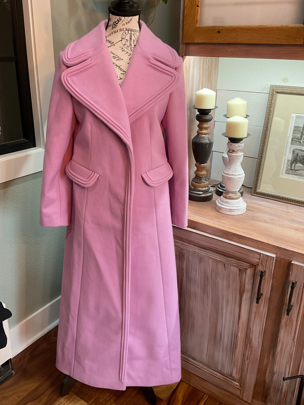 Valentino Wool Long Coat 2022-23 Collection - Pink - Size 10