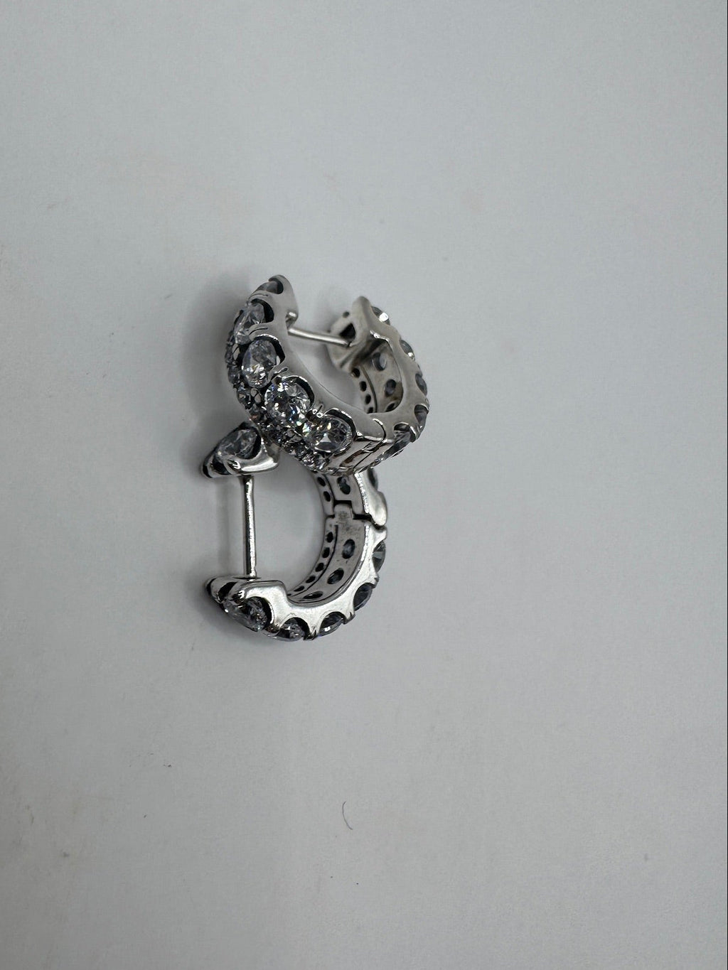 Pandora Double Band Pavé Hoop Earrings - NWT