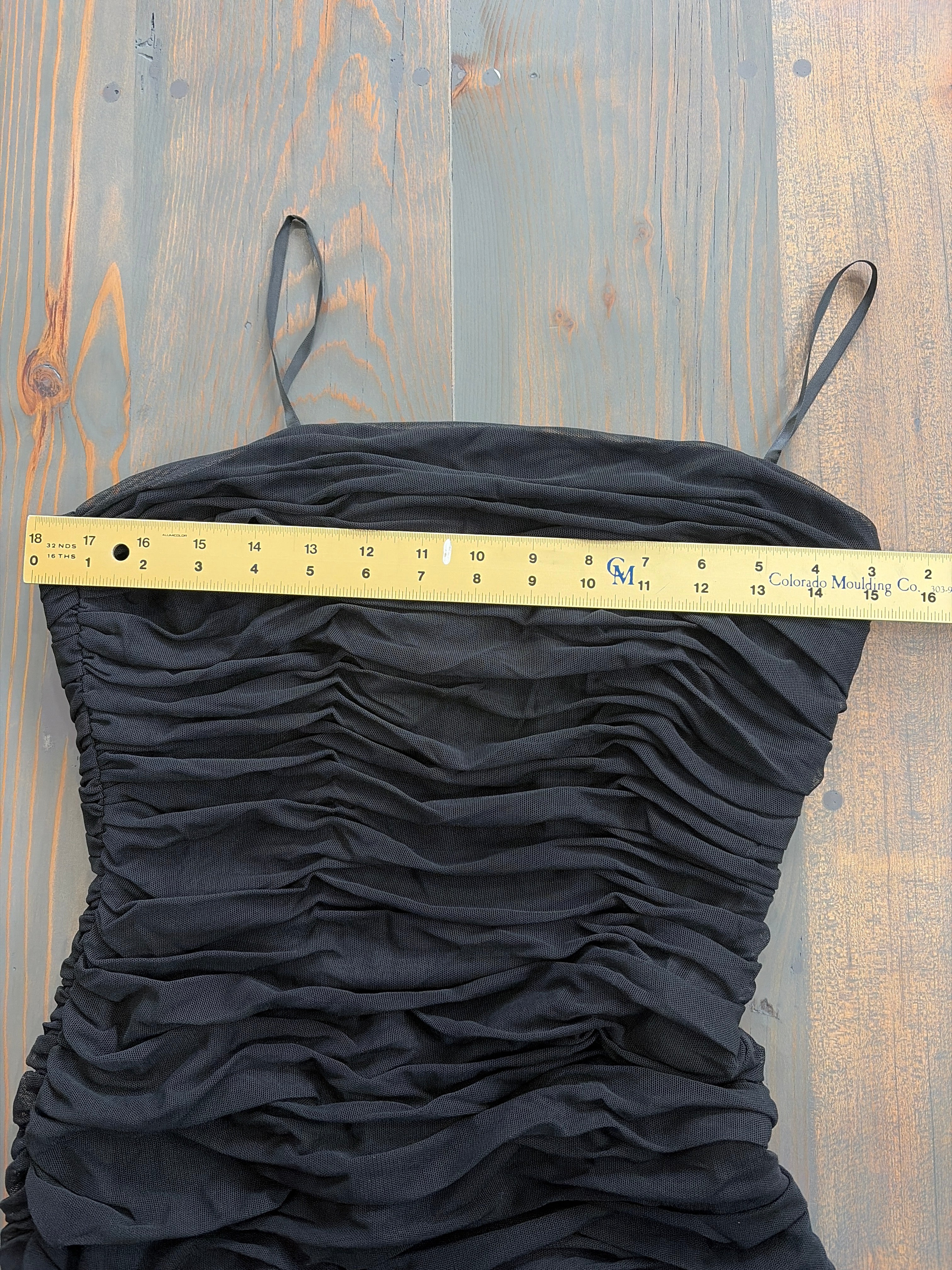Aqua Long Stretch Mesh Strapless Gown - NWT - Size 6