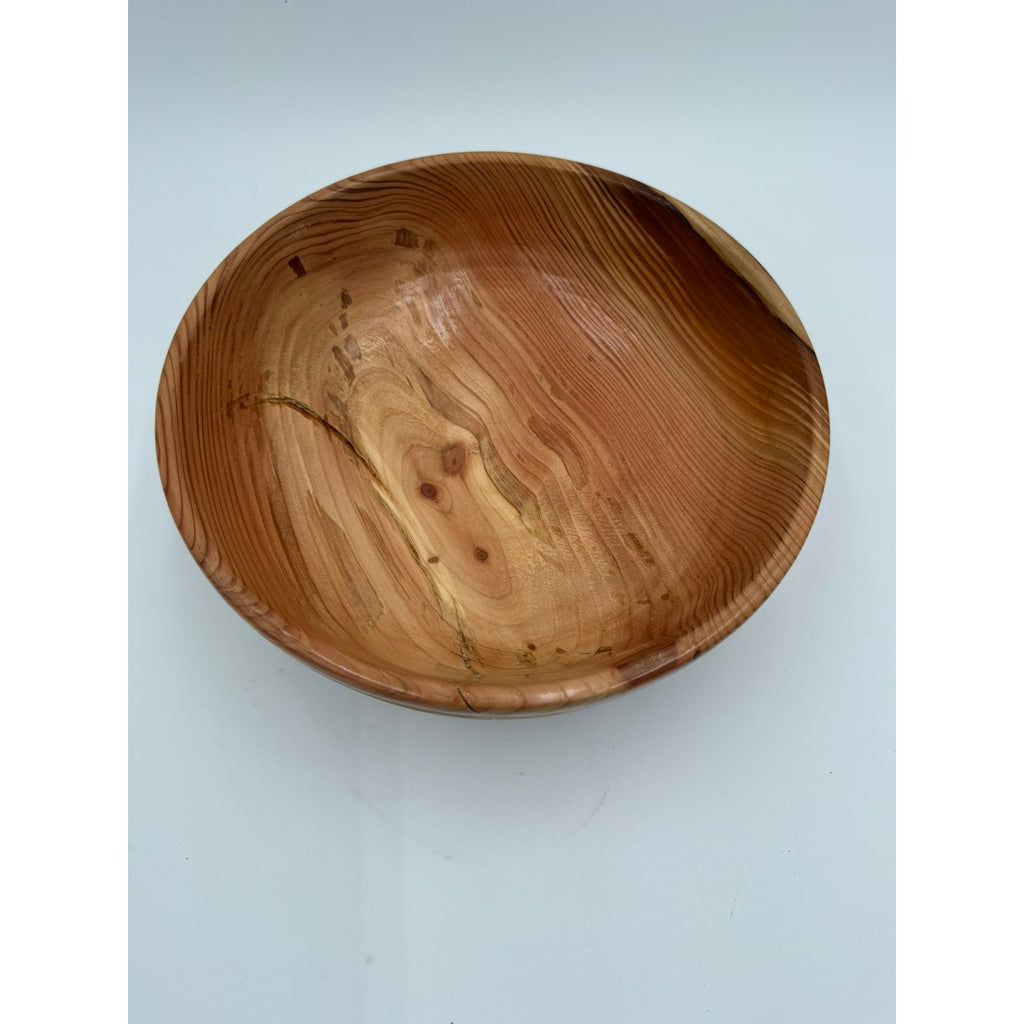 Hand Turned Fir Wood Bowl 11" x 3.75"