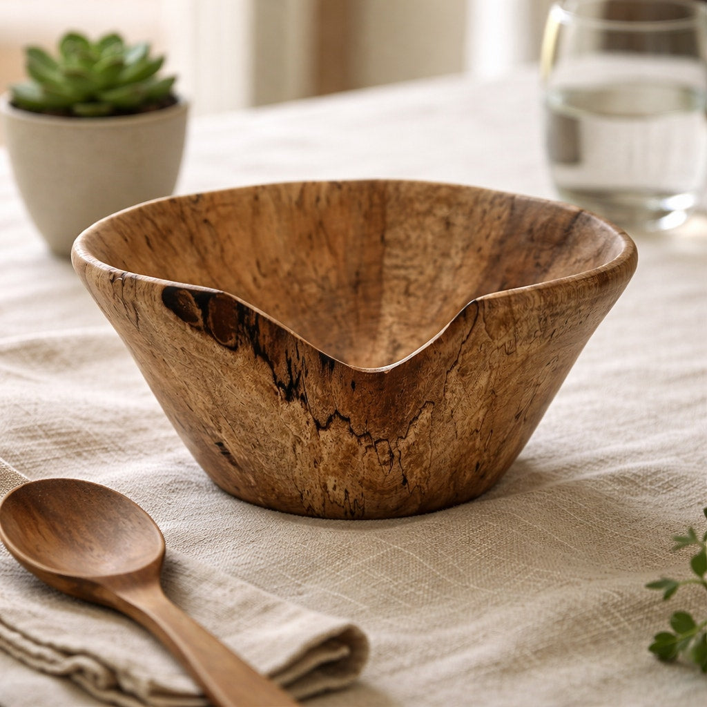 Natural Edge Spaulted Maple Bowl