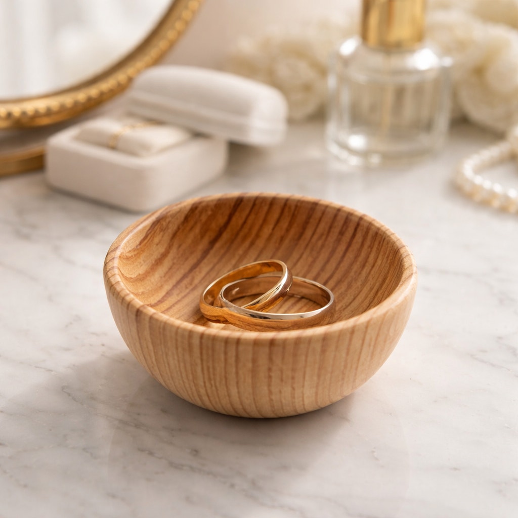 Hand Turned Wooden Ring Cup and Trinket Dish, assorted woods, handmade catchall, bedside jewelry holder, unique gift