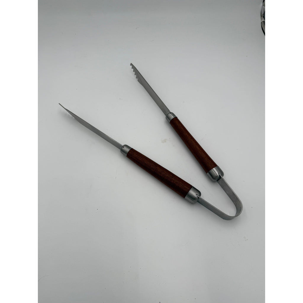 Handcrafted Mahogany BBQ Tools Set, 3 Piece, Carrying Case, Grill Utensils, SKU 1564
