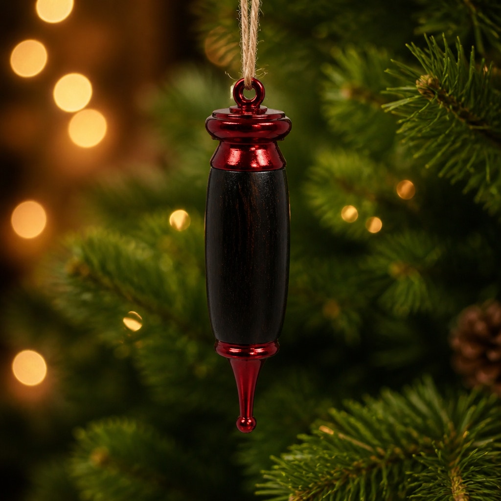 Hand Turned Christmas Ornament, Unique Design, Wood Holiday Decor, One of a Kind Gift, Group 1