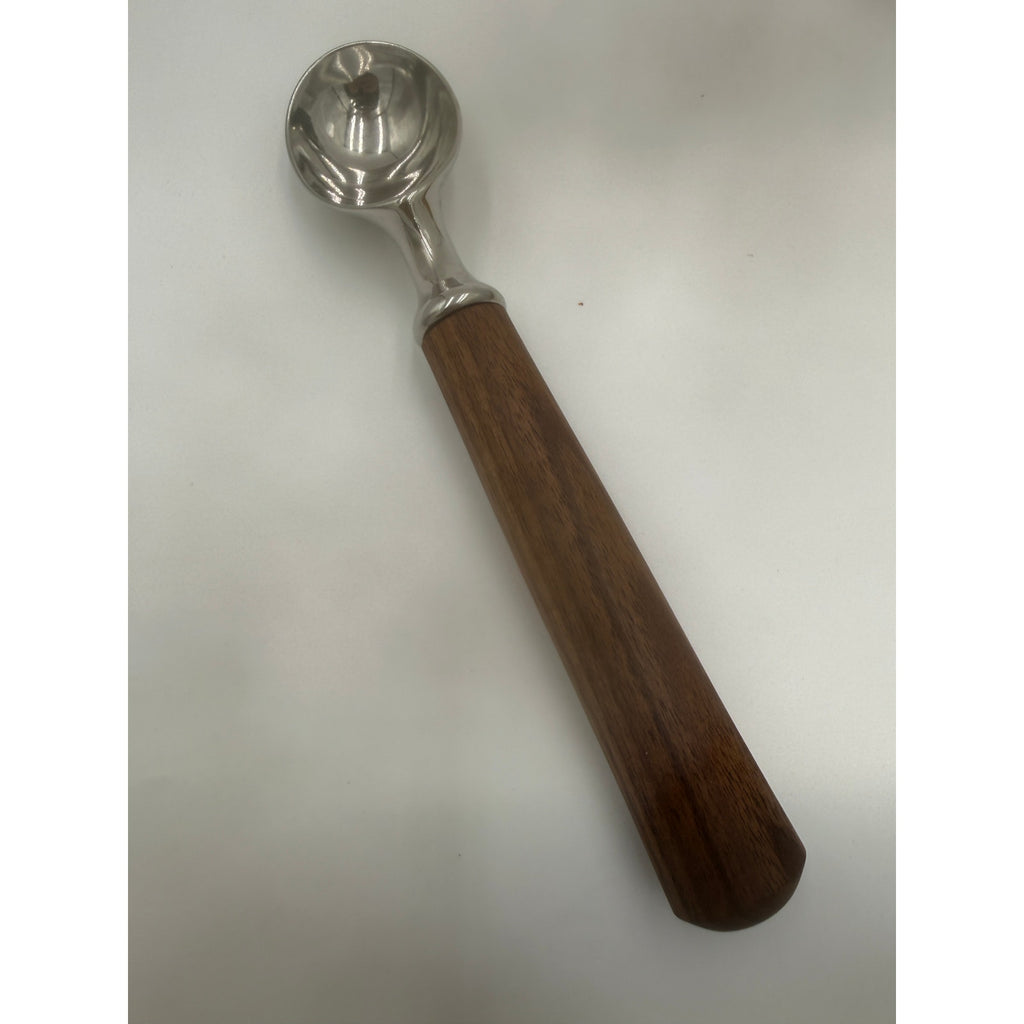 Wood Handle Ice Cream Scoop Kitchen Tool, Stainless Steel Hardware, 8 Inch Long, SKU 1438 1439O 1440 1441