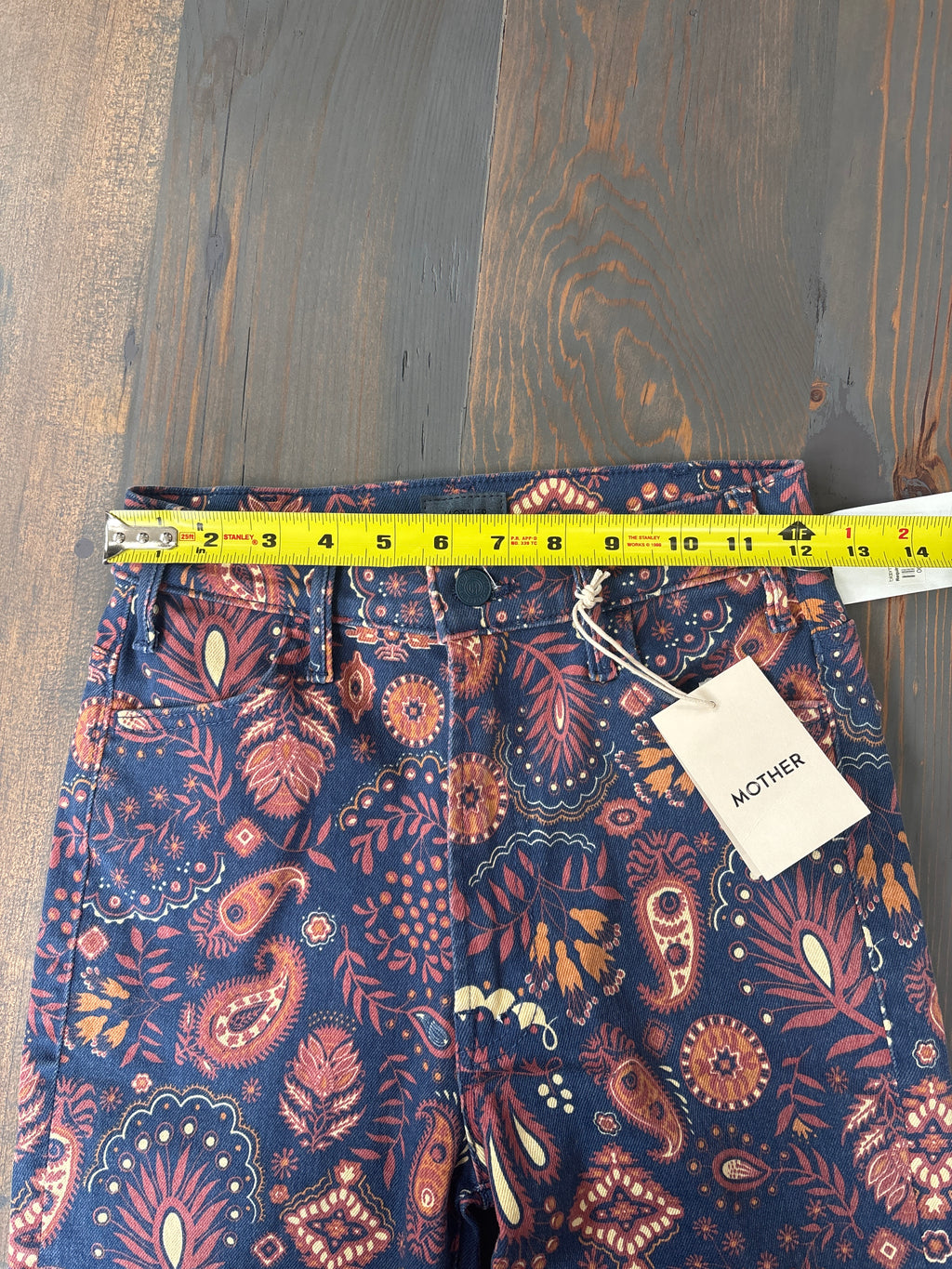 Mother The Hustler Flood Jeans in Henna Happiness - size 26 - NWT