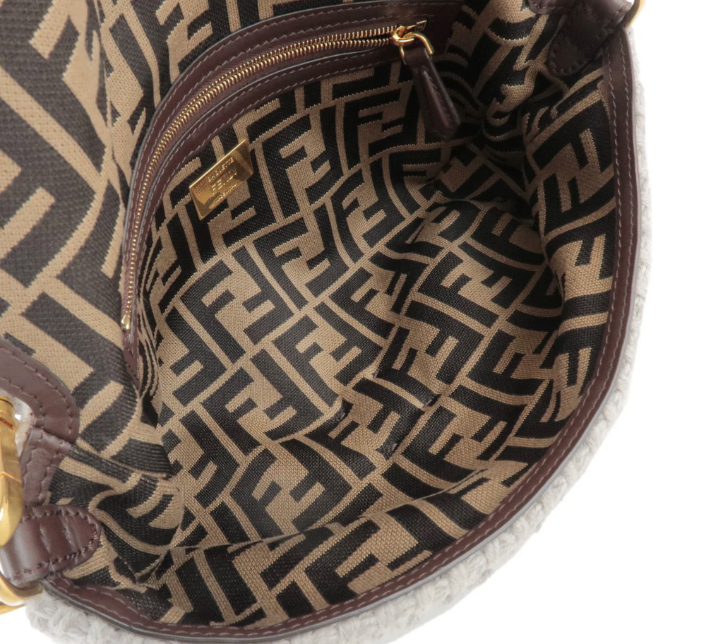 Fendi Baguette Crocheted Wool with Fringe