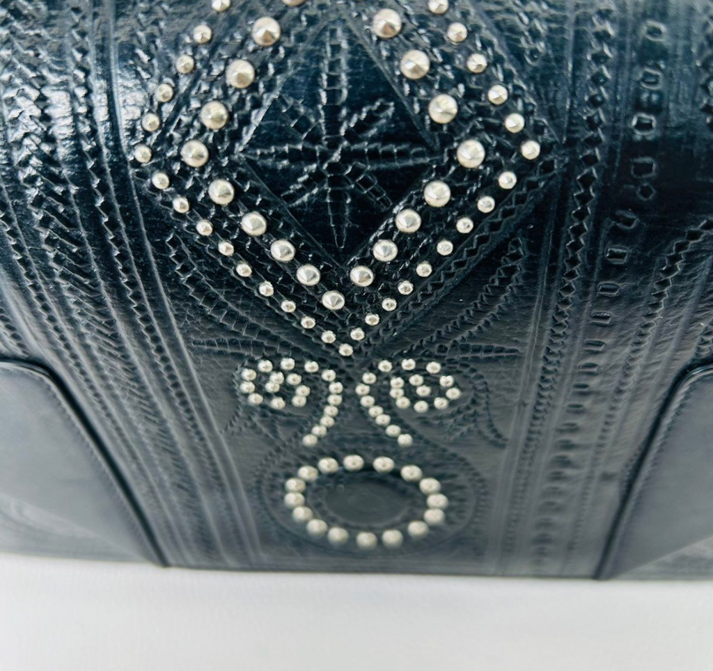 5087 - Saint Laurent Vintage Handbag Studded & Embossed