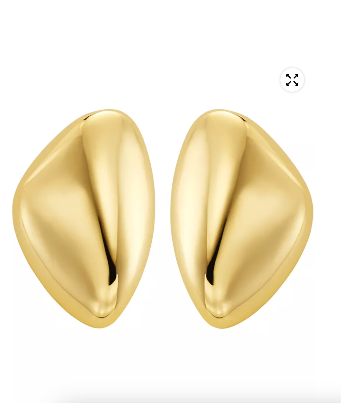 Michael Kors Metallic Muse Brass Pebble Statement Earrings - NWT