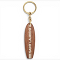 6848 - Saint Laurent Wooden Surfboard Keychain Bag Charm - New