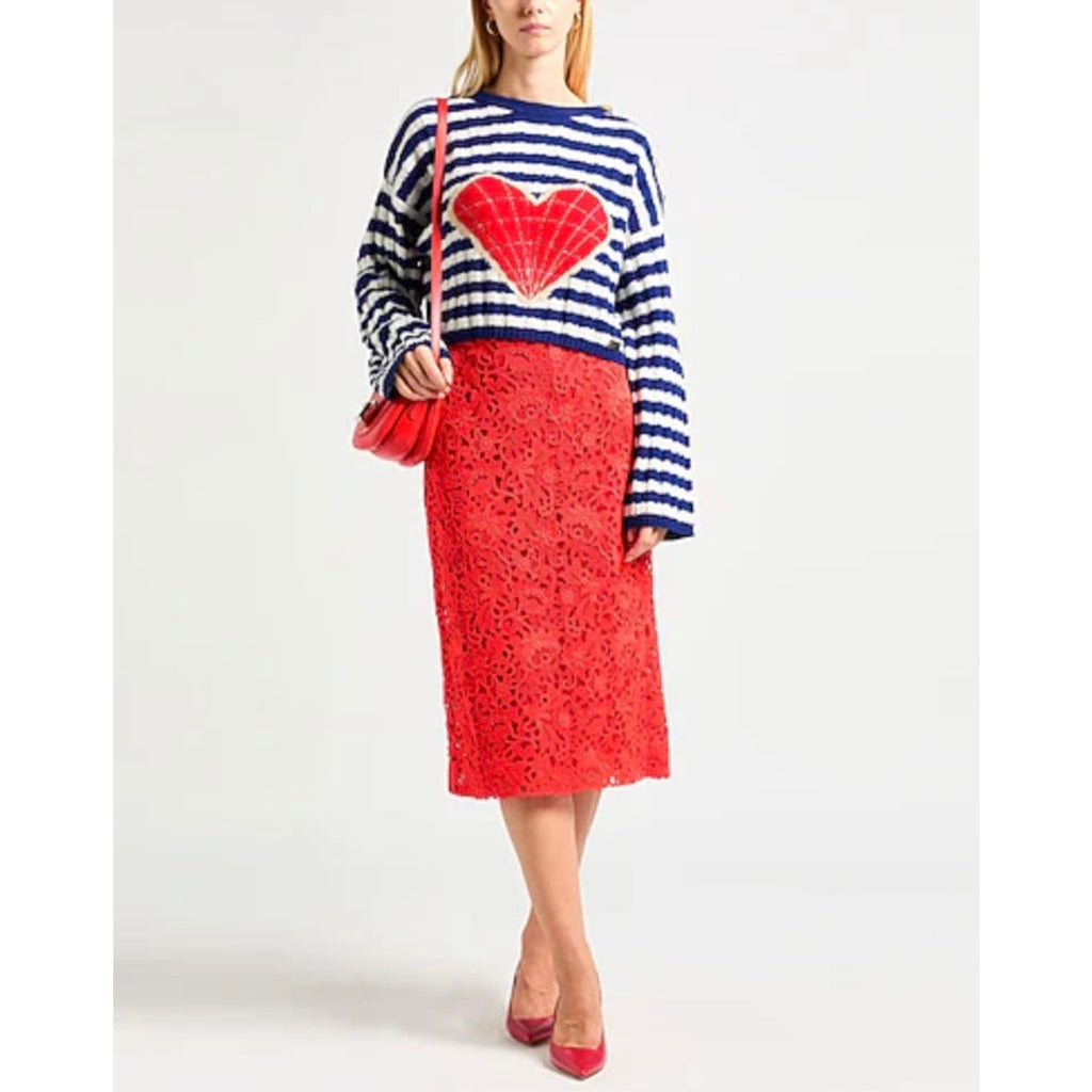 6476 - Balmain Heart Pullover Sweater - Size 8 - NWT