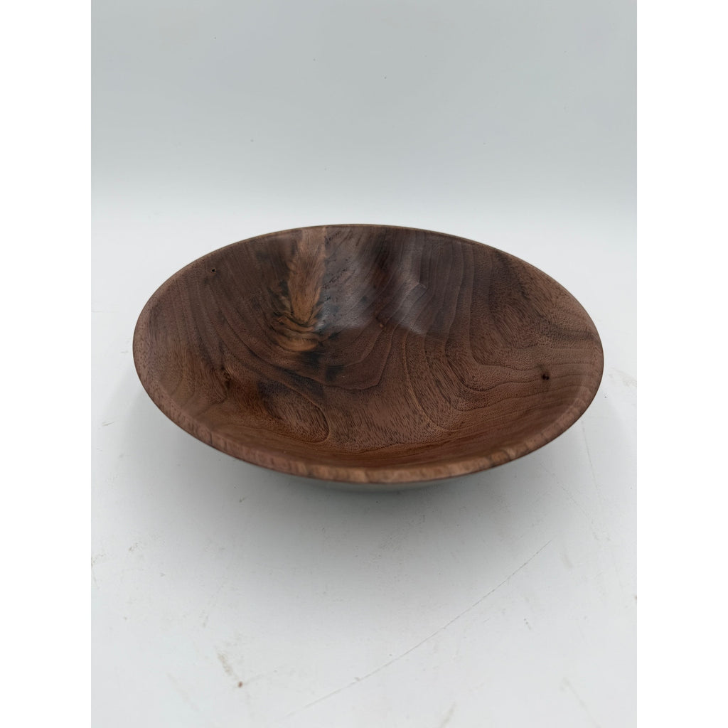 Hand Turned Walnut Bowl for the Home, 9.5x2.5 Inches, SKU 1411, One of a Kind