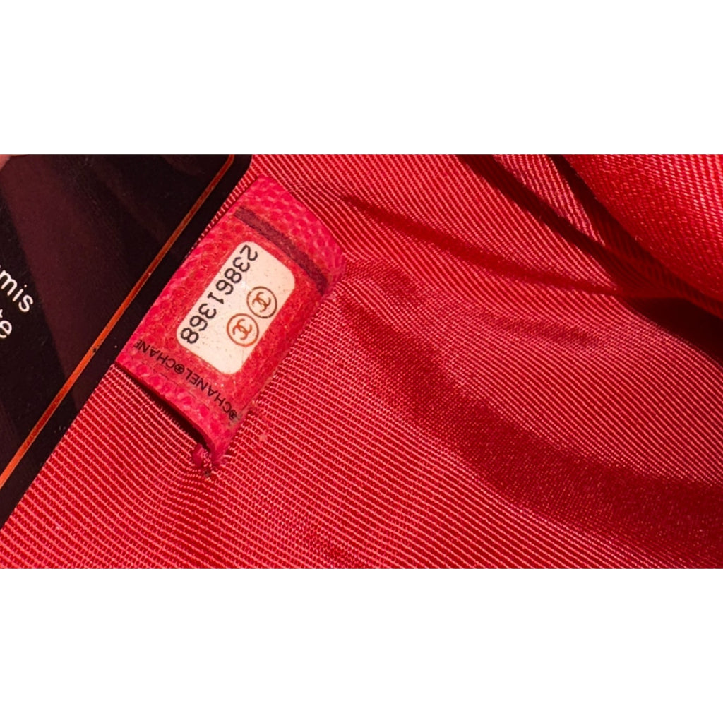 CHANEL CC GHW Pouch Clutch Bag Calfskin Leather Pink - With Serial Card