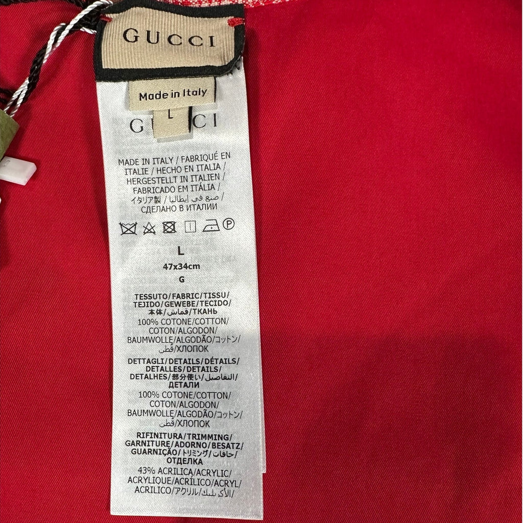 Gucci Tartan Plaid Dog Jacket Red Green White NWT Size L