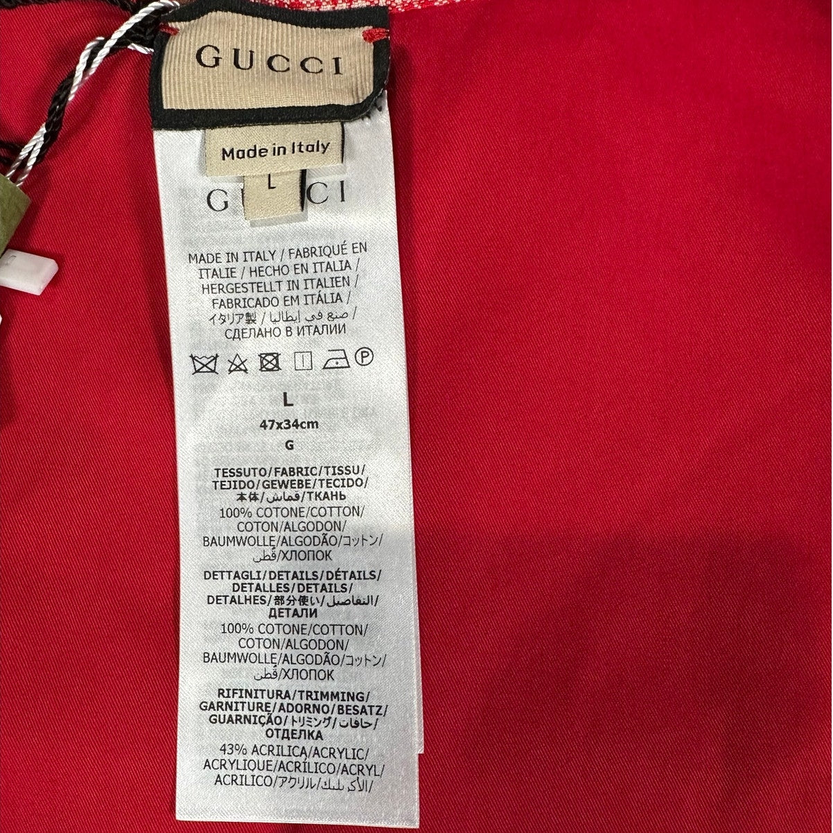 Gucci Tartan Plaid Dog Jacket Red Green White NWT Size L