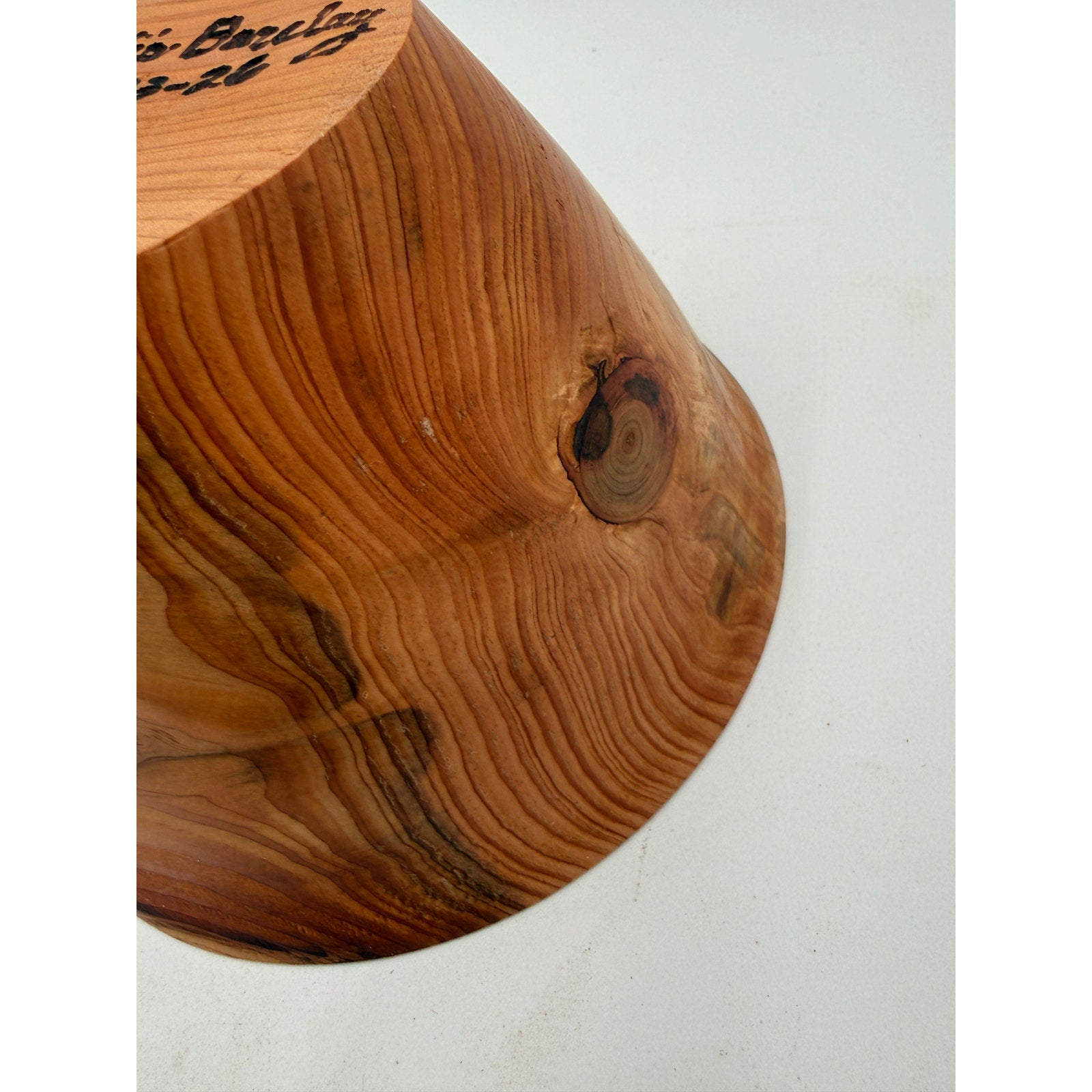 Rustic Fir Hand Turned Wooden Bowl 6.25x3.75, food safe finish, durable kitchen serving, artisanal decor, handmade gift