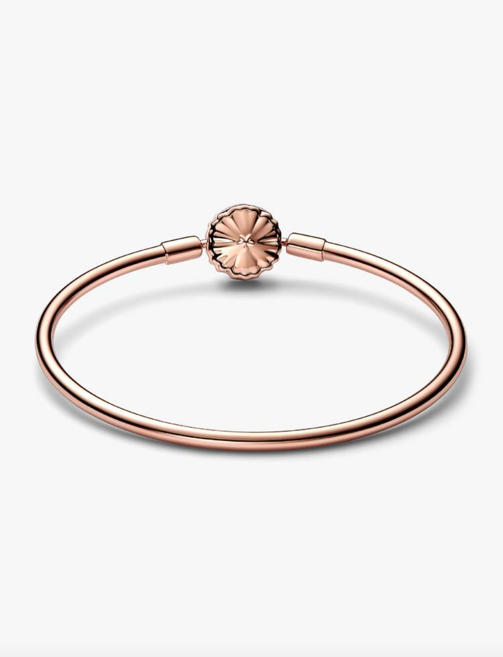 Pandora Moments Sparkling Snowflake Clasp Bangle in Rose Gold - New in Box