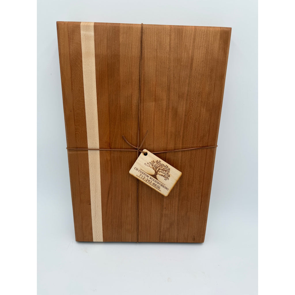 Premium Edge Grain Hardwood Cutting Board, cherry and maple, 16.5 x 11 x 1.5, durable prep board for daily chopping