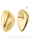 Michael Kors Metallic Muse Brass Pebble Statement Earrings - NWT