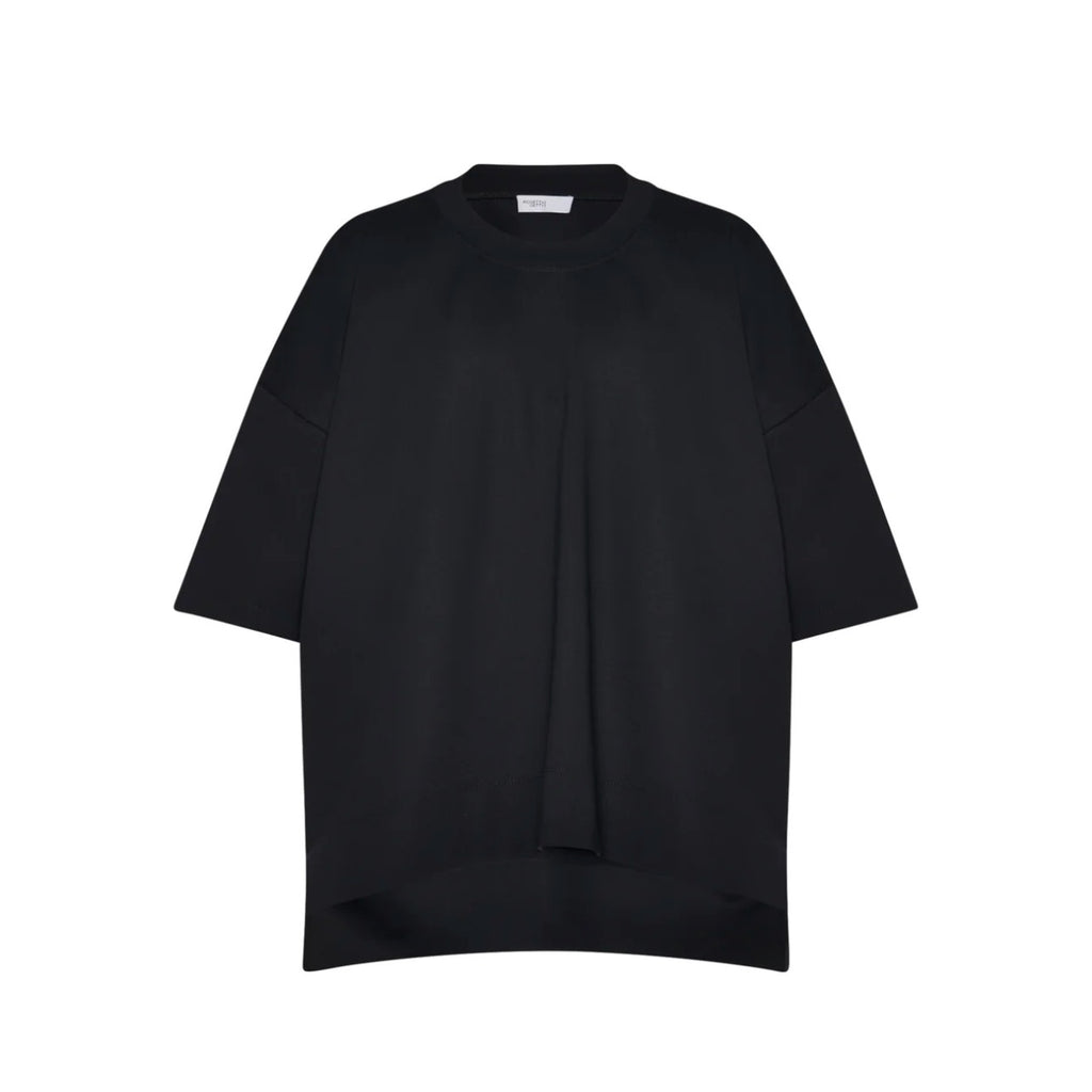 Rosetta Getty Collapsed T-Shirt Black Scuba - Size XS Oversized