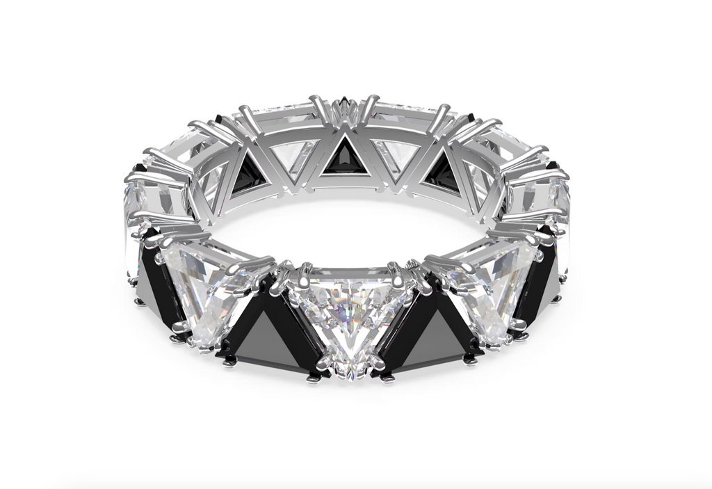 Swarovski Ortyx Cocktail Ring - New in Box - Size 6 - Triangle Cut Rhodium Plated