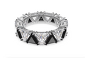 Swarovski Ortyx Cocktail Ring - New in Box - Size 6 - Triangle Cut Rhodium Plated