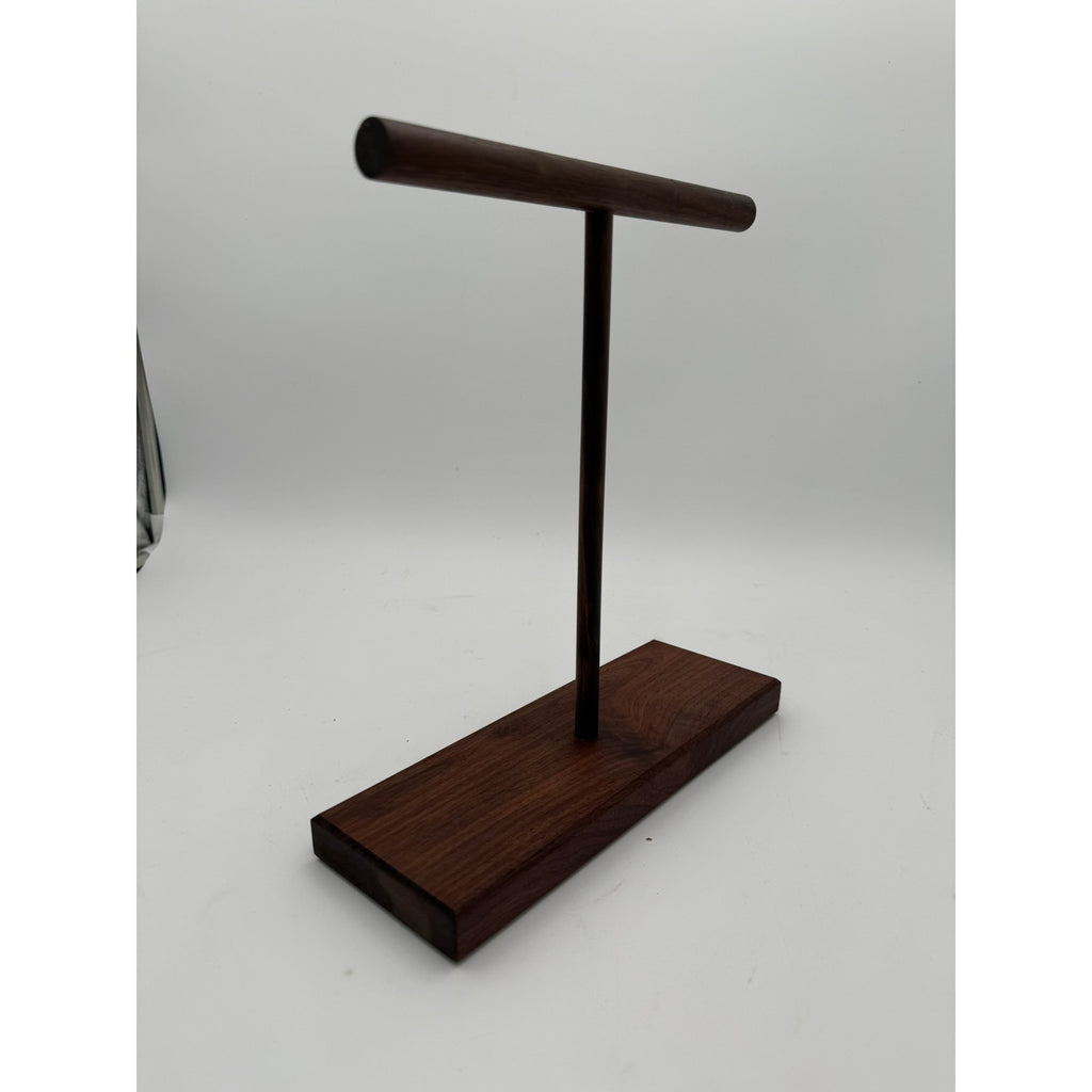 Walnut Necklace Holder Stand for Jewelry Storage, handmade wood organizer, tangle-free display, vanity dresser decor