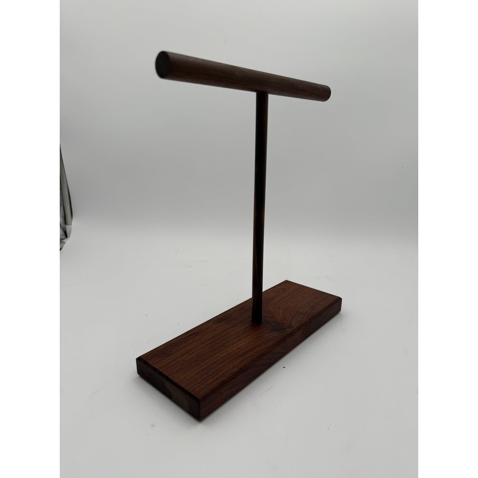 Walnut Necklace Holder Stand for Jewelry Storage, handmade wood organizer, tangle-free display, vanity dresser decor