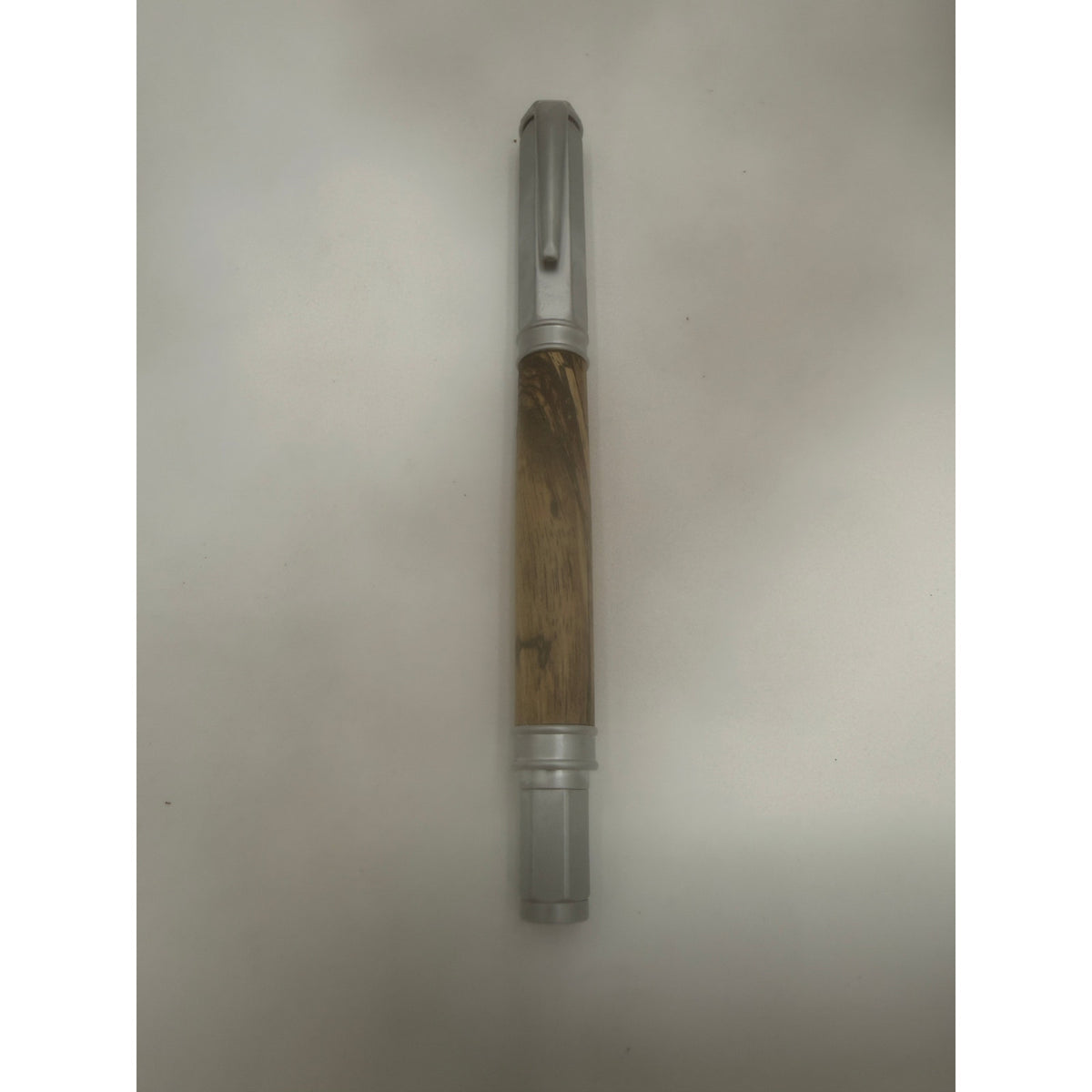 Vertex Fountain Pen in Spalted Tamarind, Hand Turned Barrel, Ink Pump, Cartridge, SKU 1469